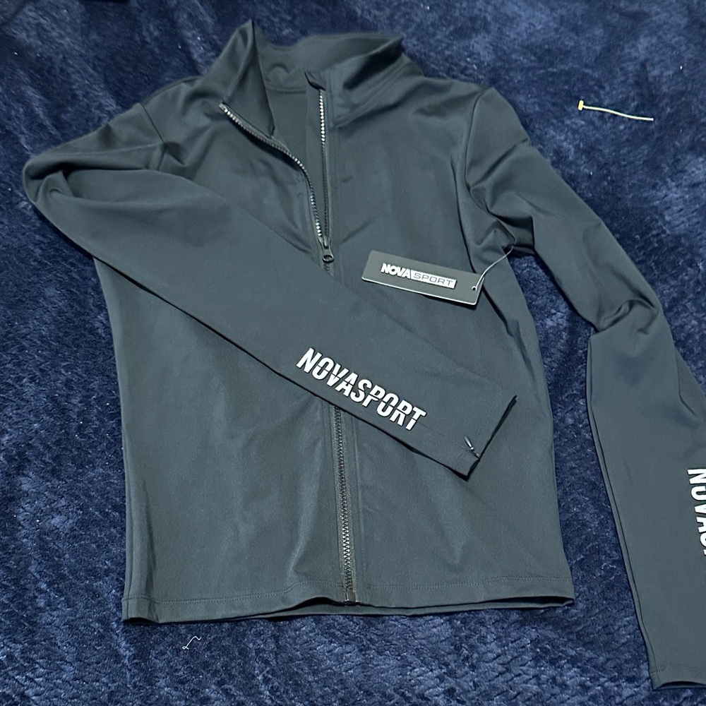 Novasport Black Zip-Up Jacket